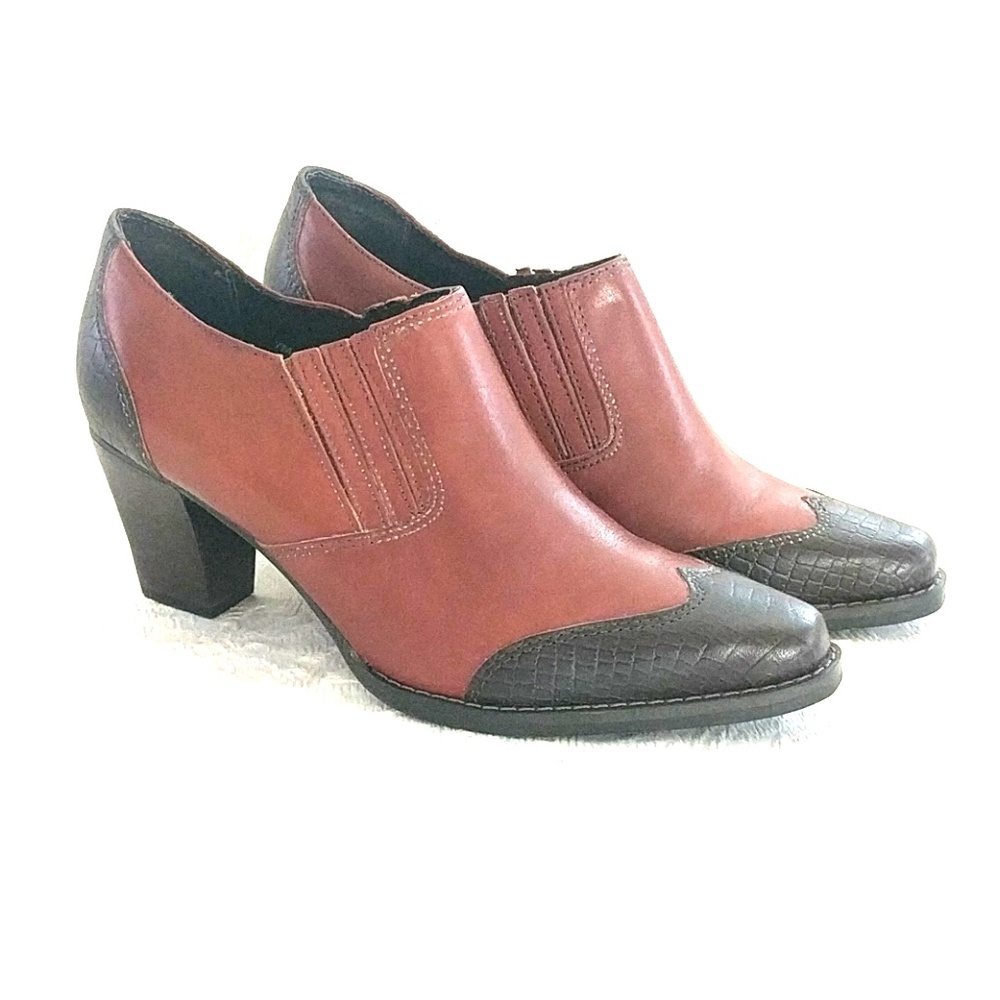 Artiva Bootie Shoe 7M Two Tone Leather Wingtip